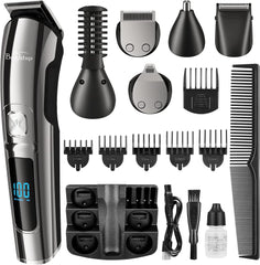 Beard Trimmer for Men - 19 Piece Mens Grooming Kit with Hair Clippers, Electric Razor, Shavers for Mustache, Body, Face, Nose and Ear Hair Trimmer, Gifts for Men, FK-8688T