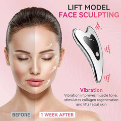 Electric Gua Sha Face Massager Heated Vibration Facial Scraping Tools anti Wrinkles Double Chin Remove Skin Face Lifting Device